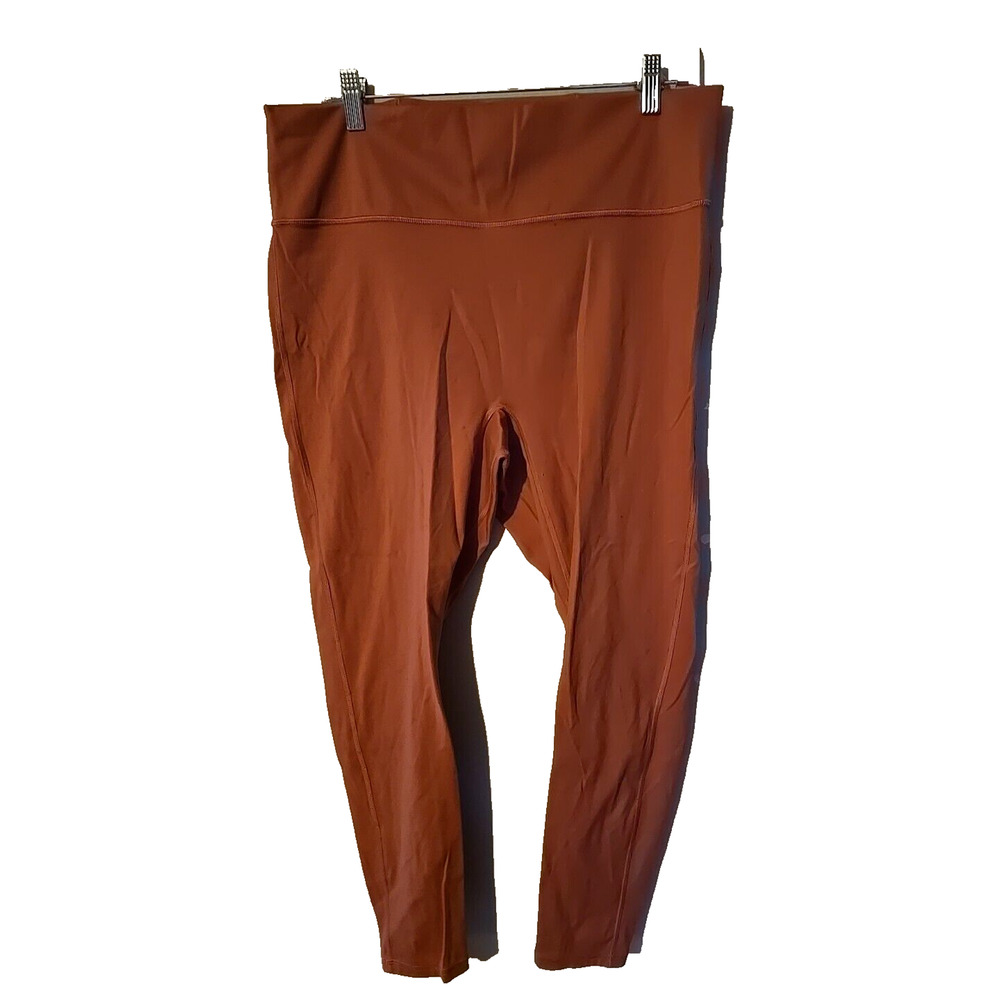 Fabletics Trinity Motion365 Orange High Waisted Yoga Leggings Womans Size 2X